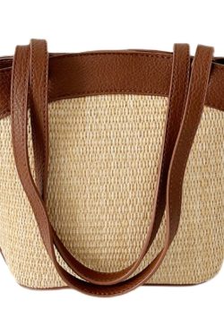 Woven Shoulder Bag for Women - French Retro Vegetable Basket, Casual Beach Vacation Style, Versatile Fashion Accessory
