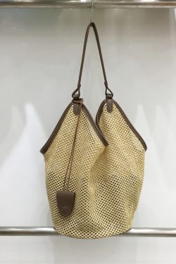 Woven Straw Tote Bag for Summer 2025 - Large Capacity Casual Shoulder Bag for Vacation and Everyday Use