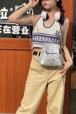 Y2K Butterfly Chain Backpack for Women - High-End Silver Small Bag, Sweet Cool Hot Girl Style, 2025 Trend