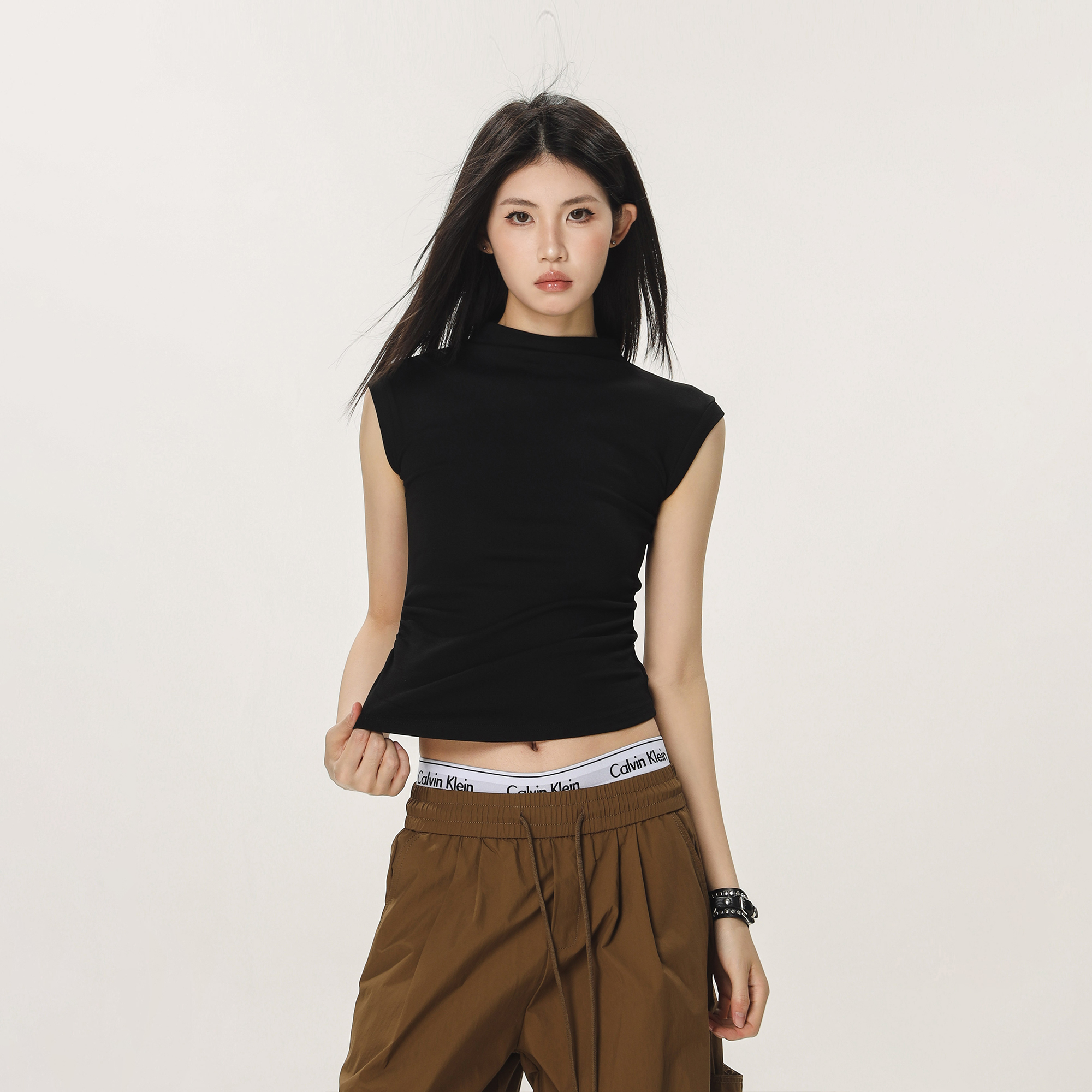 Y2K Casual Sleeveless Top for Women - High-End Feel Beer Captain American Style Y2K Casual Sleeveless Top for Women - High-End Feel Beer Captain American Style