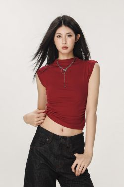 Y2K Casual Sleeveless Top for Women - High-End Feel Beer Captain American Style