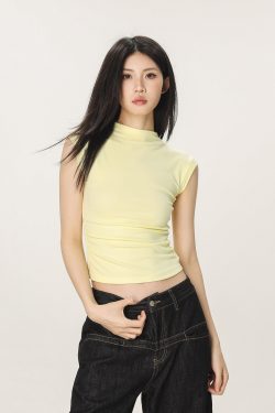 Y2K Casual Sleeveless Top for Women - High-End Feel Beer Captain American Style