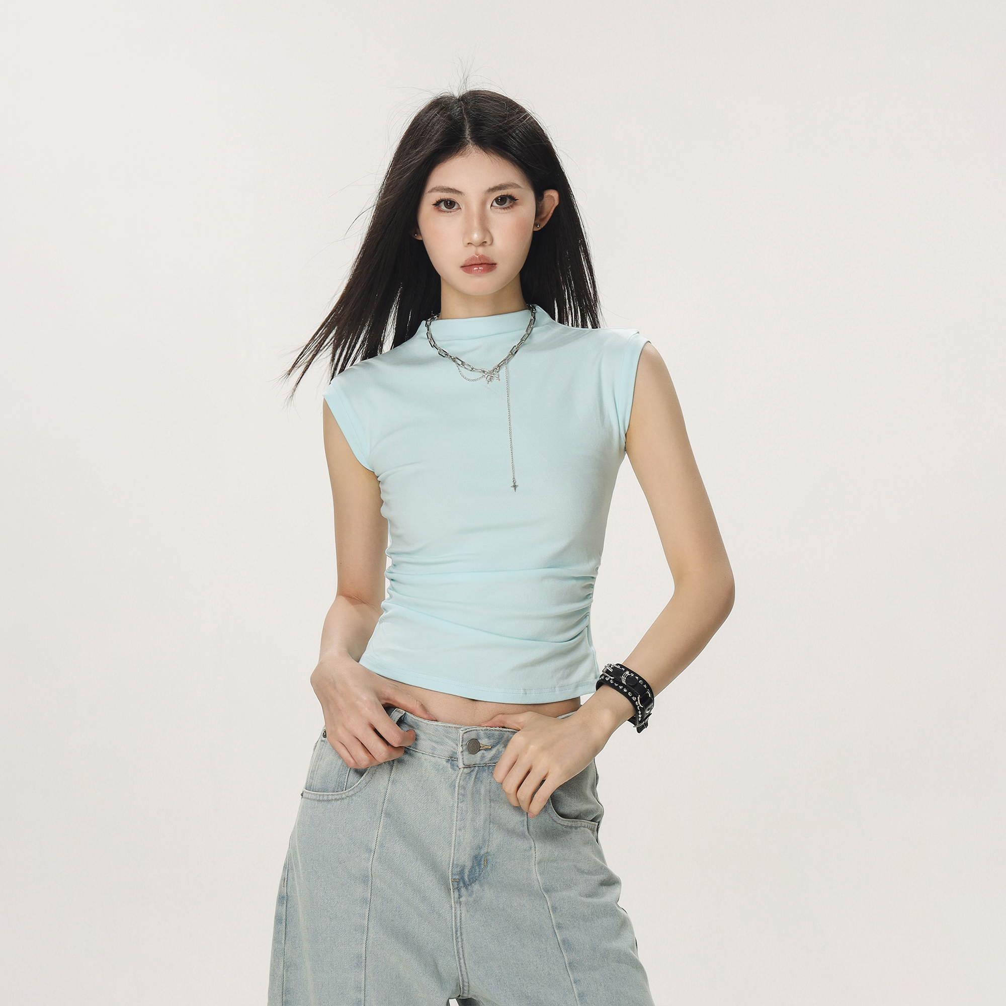 Y2K Casual Sleeveless Top for Women - High-End Feel Beer Captain American Style Y2K Casual Sleeveless Top for Women - High-End Feel Beer Captain American Style