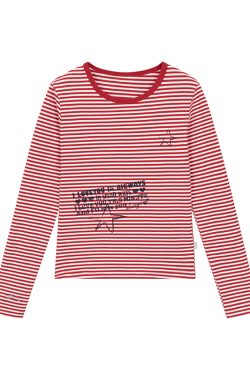 Y2K Color-Block Striped Long Sleeve Tee for Women - Autumn 2024 Trendy Base Top