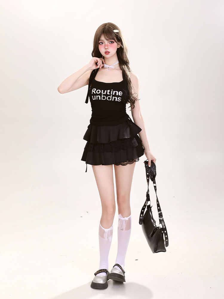 Y2K Halter Neck Sleeveless Summer Tank Top for Women - Hot and Spicy American Style Fashion Essential Y2K Halter Neck Sleeveless Summer Tank Top for Women - Hot and Spicy American Style Fashion Essential