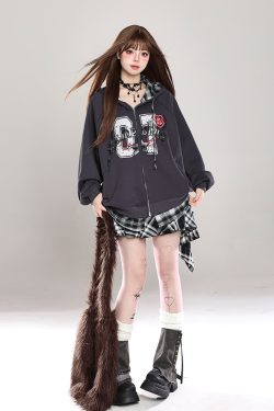 Y2K High-Waisted Irregular Checkered A-Line Half Skirt for Summer 2025 - Slimming Short Skirt for Trendy Millennial Fashion