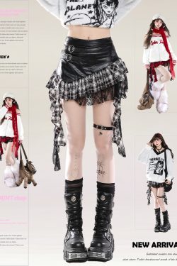 Y2K Irregular Pleated Ruffled A-Line Skirt for Women - Summer Fashion Short Skirt