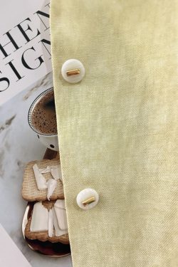 Yellow Small Check Lightweight Suit Jacket for Women, Elegant V-Neck Short Cardigan, 2025 Summer Korean Style Fashion