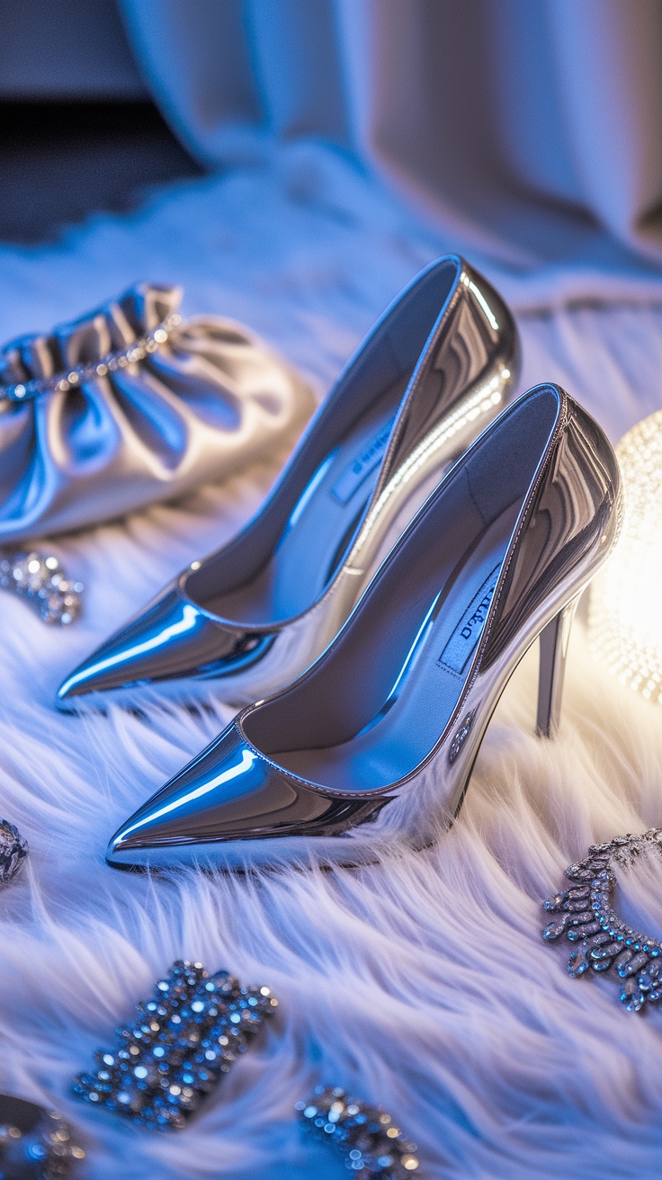 Elevate Your Look with Metallic High Heels outfit idea