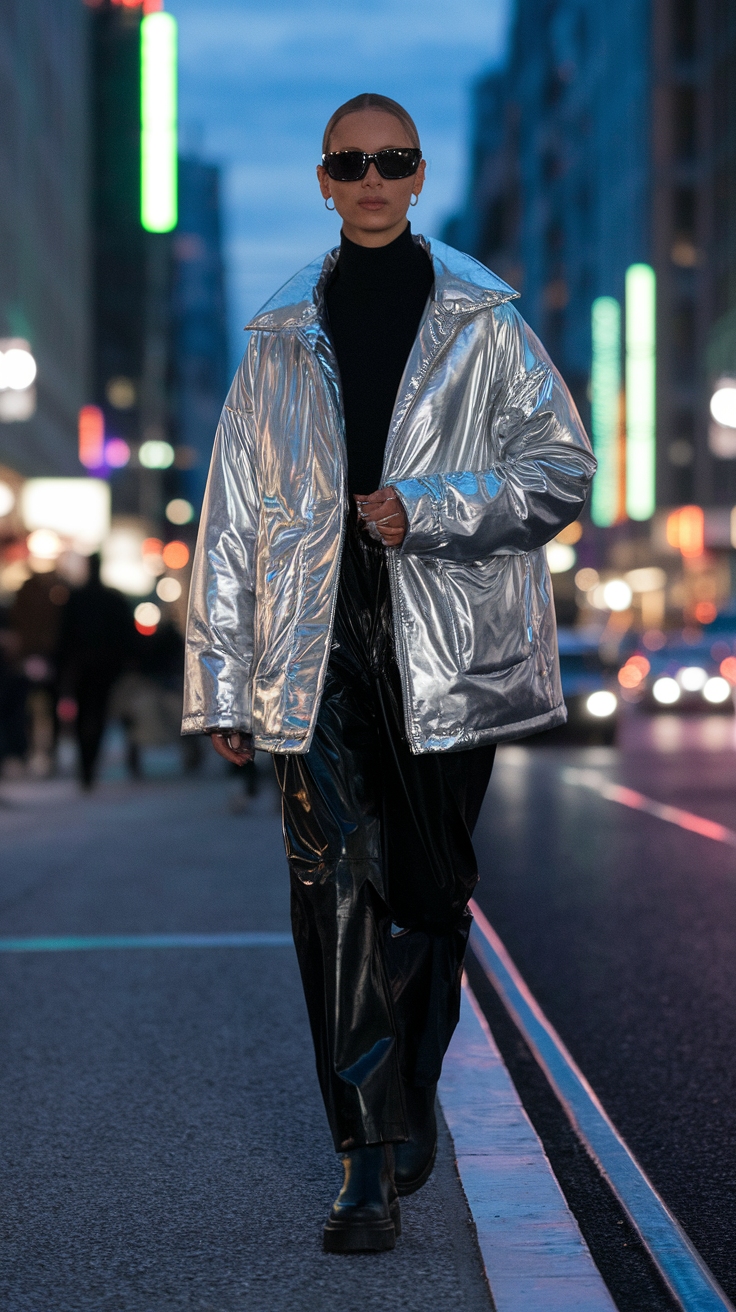 Metallic Jacket Outfit Ideas for Every Occasion outfit idea