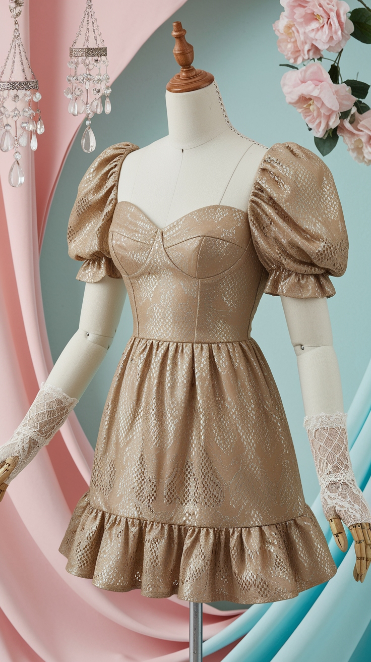 The Allure of a Metallic Lace Dress for Special Occasions outfit idea