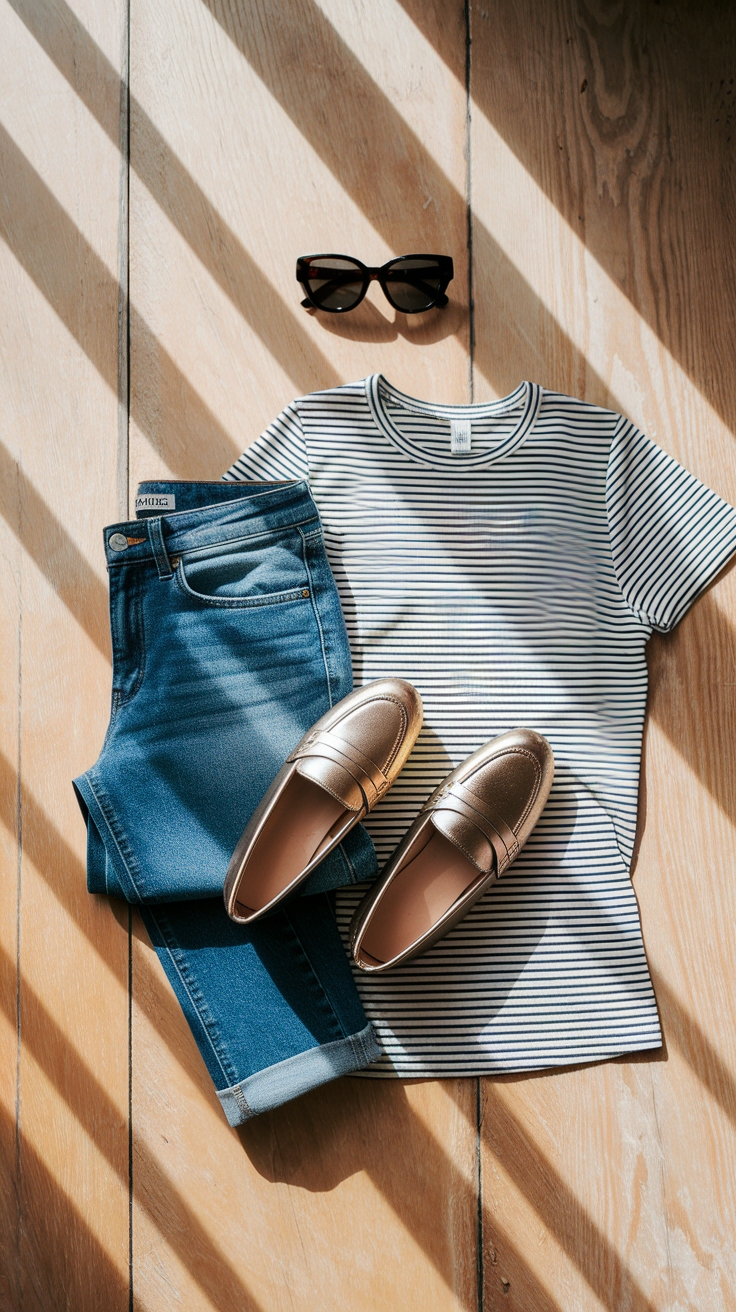 Effortless Styling Tips for Metallic Loafers Outfit outfit idea