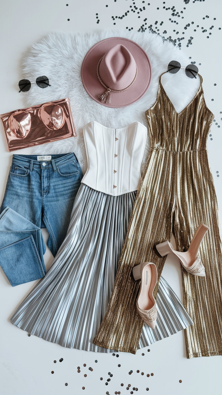 Elevate Your Style with Metallic Outfits for Women outfit idea