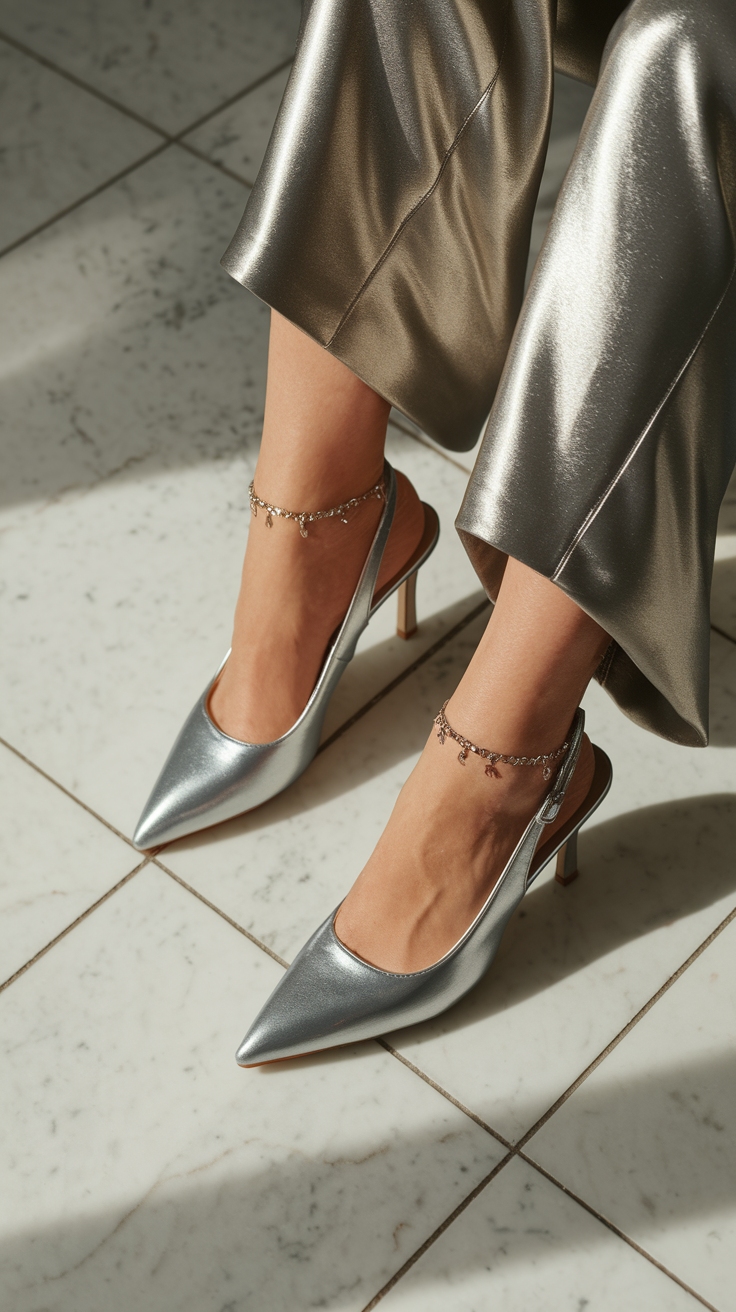 Metallic Slingback Outfit: Elevate Your Style Game outfit idea