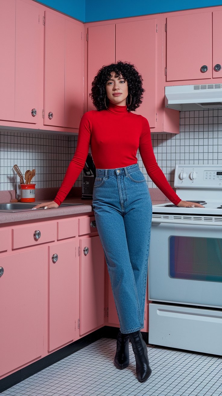 Monica Geller Red Outfit: Channeling 90s Chic outfit idea