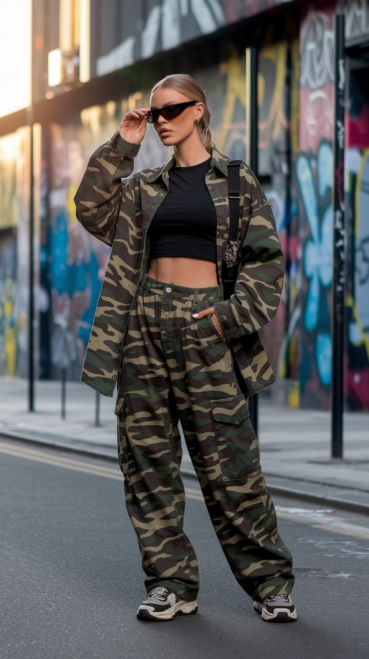 Outfit Inspo Camo Pants: Edgy and Versatile Looks outfit idea
