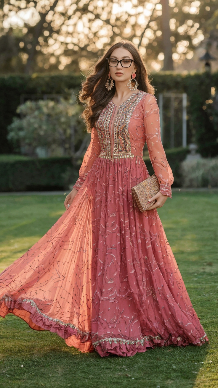 Party Wear Maxi Dresses Pakistani: Cultural Chic at Parties outfit idea