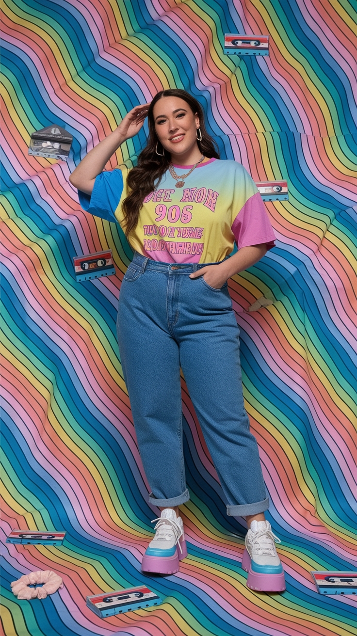 Plus Size 90s Fashion Outfits to Rock This Season outfit idea