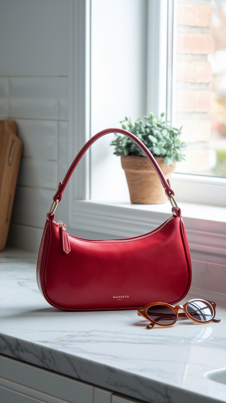 Finding the Perfect Red Baguette Bag for Your Look outfit idea