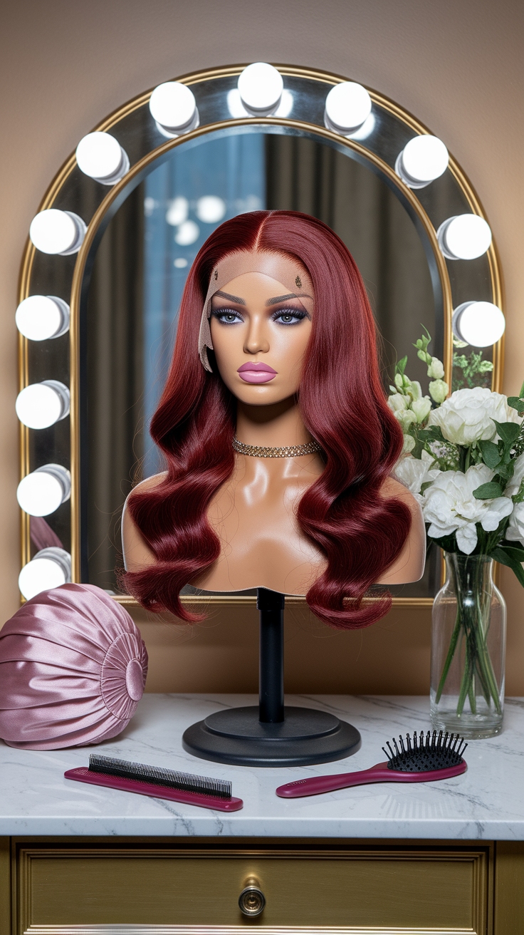 Rocking a Red Closure Wig for a Bold Statement outfit idea