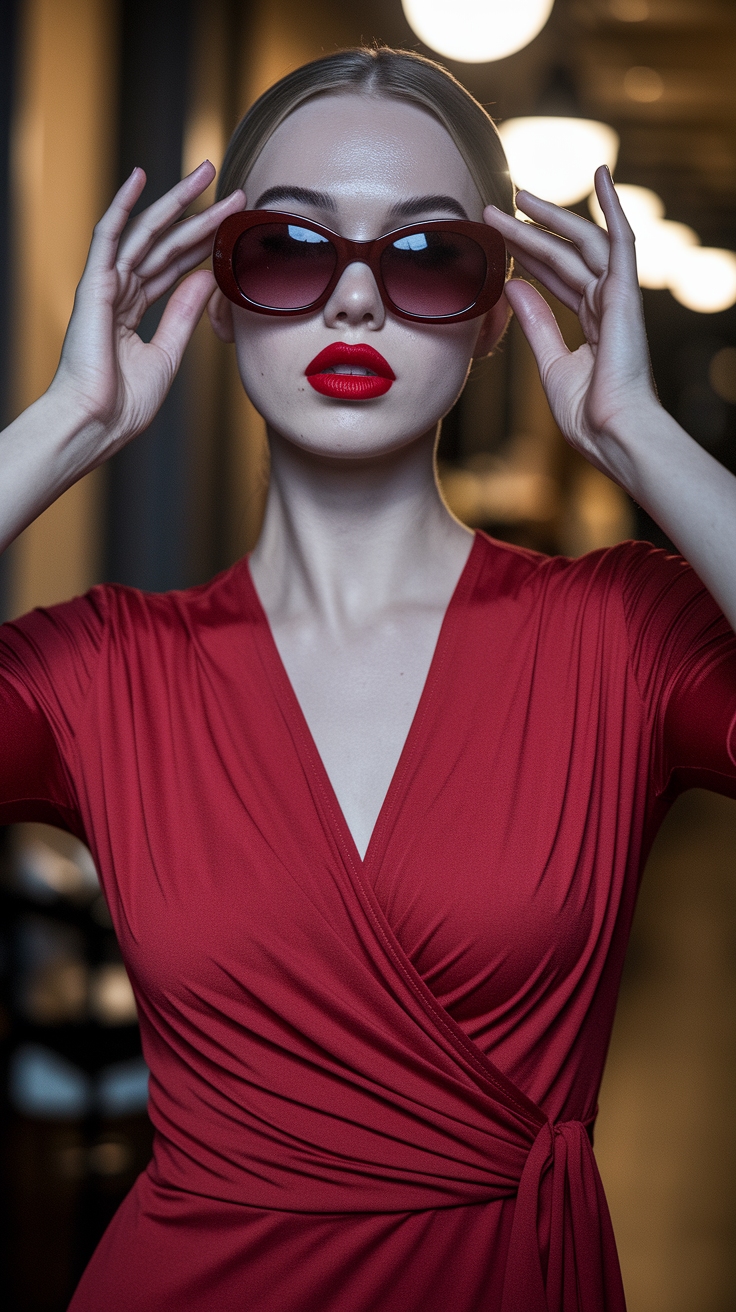 Tips for Pairing Red Dress Red Lipstick outfit idea