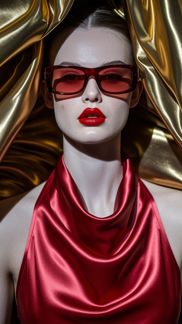 Flawless Looks with a Red Dress with Red Lipstick outfit idea