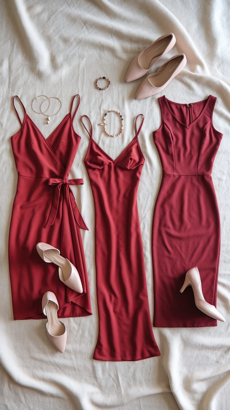 Stylish Red Dresses Simple for Every Occasion outfit idea
