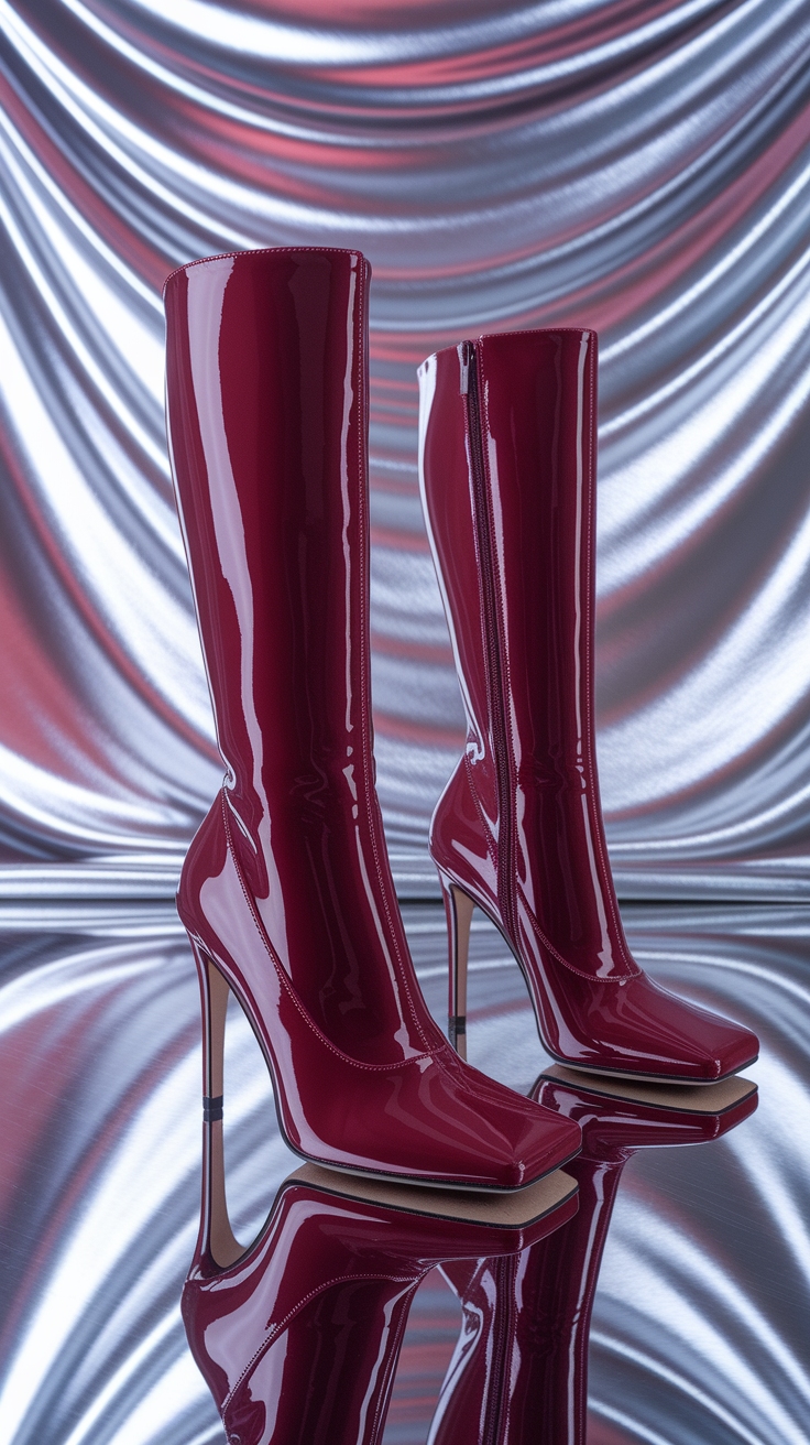 Make a Statement with Red High Boots This Autumn outfit idea