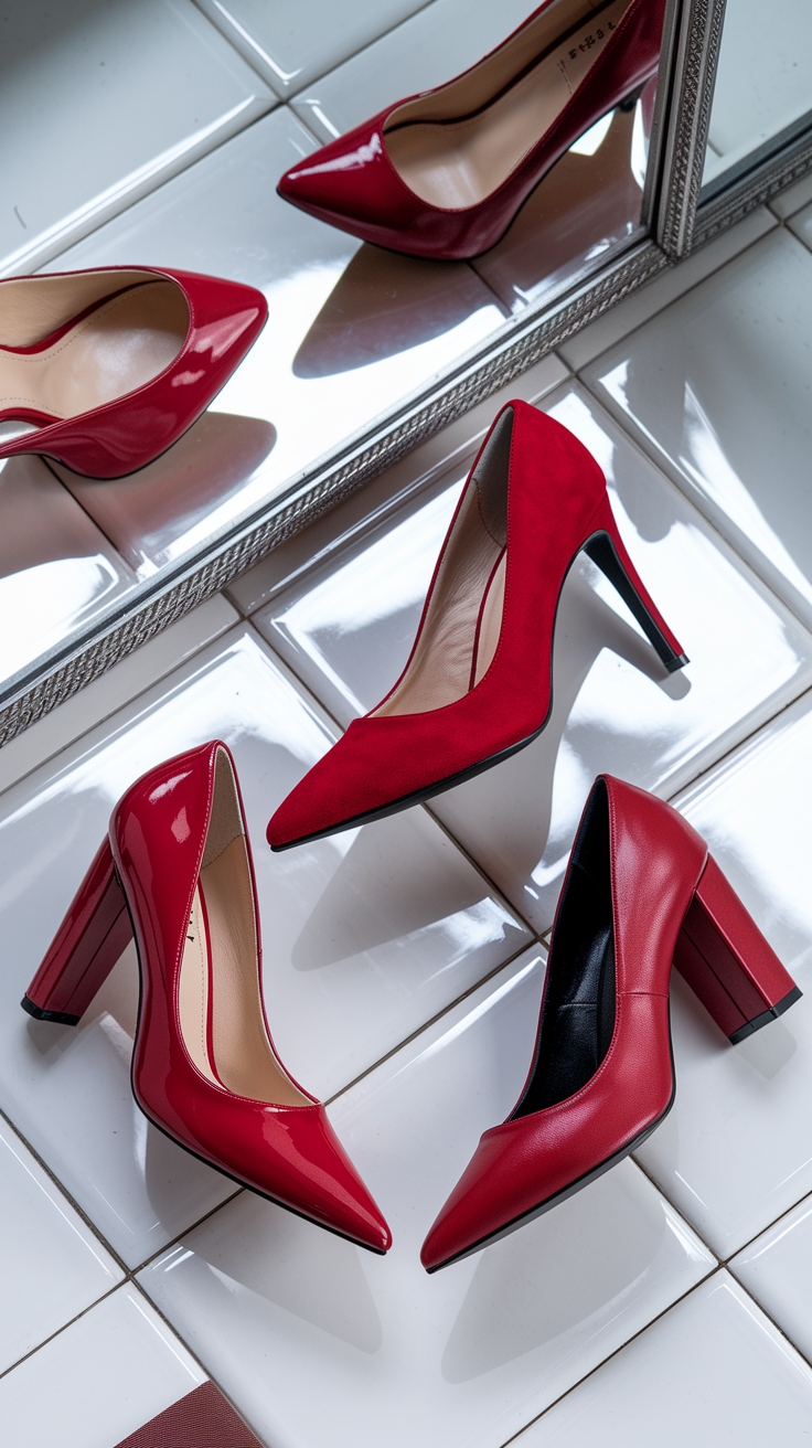 Choosing the Right Red Shoes Heels for Your Look outfit idea
