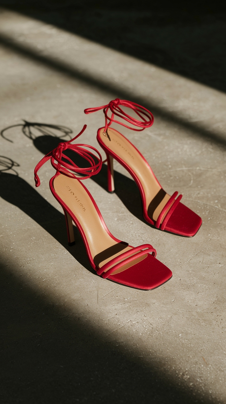 Finding the Perfect Red Strap Heels for Your Outfit outfit idea