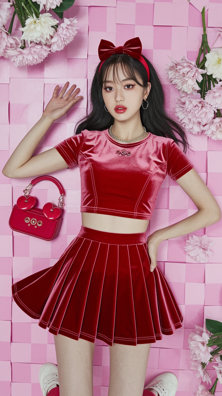 The Trendy Red Velvet Red Flavor Outfit to Rock outfit idea