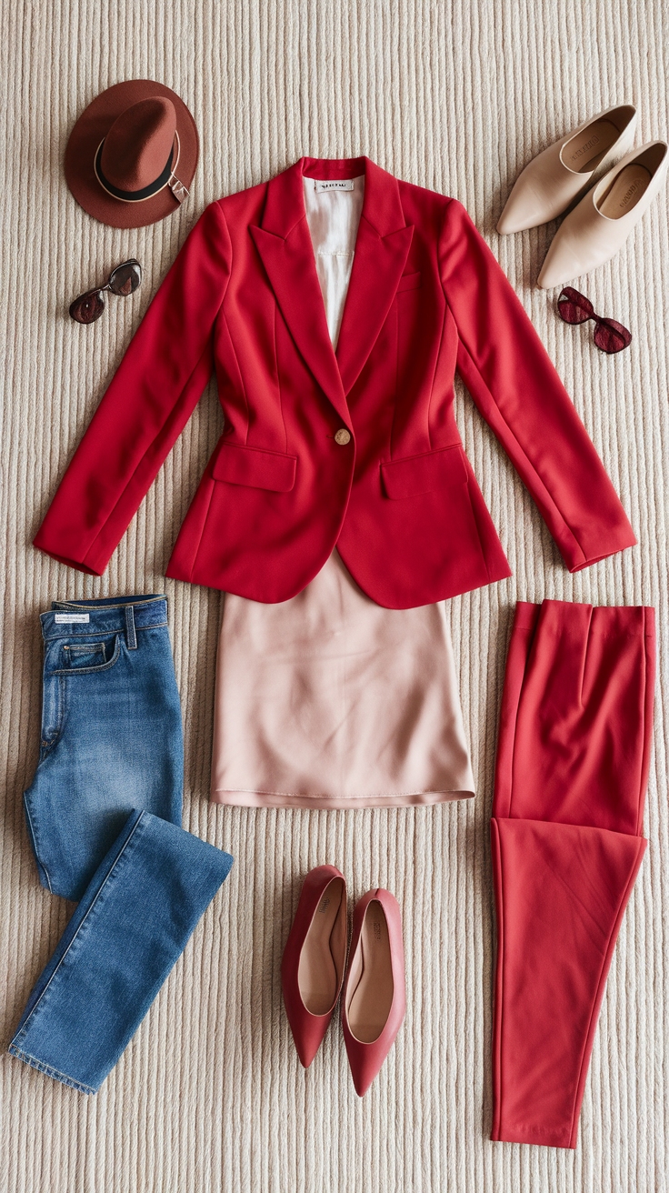 Tips for Styling a Red Blazer for Any Occasion outfit idea