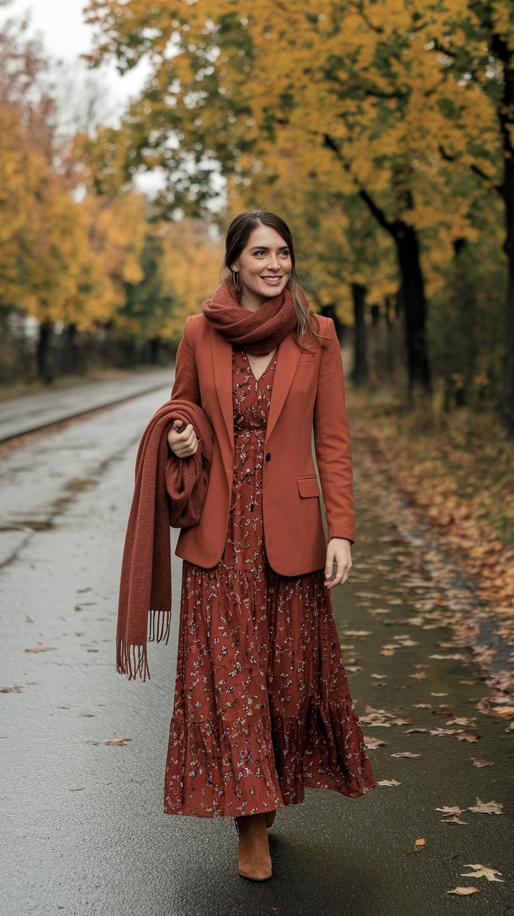 Guide to Styling Maxi Dresses for Fall Fashion Trends outfit idea