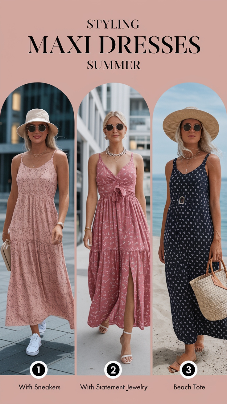 Chic Ideas for Styling Maxi Dresses Summer Vibes outfit idea