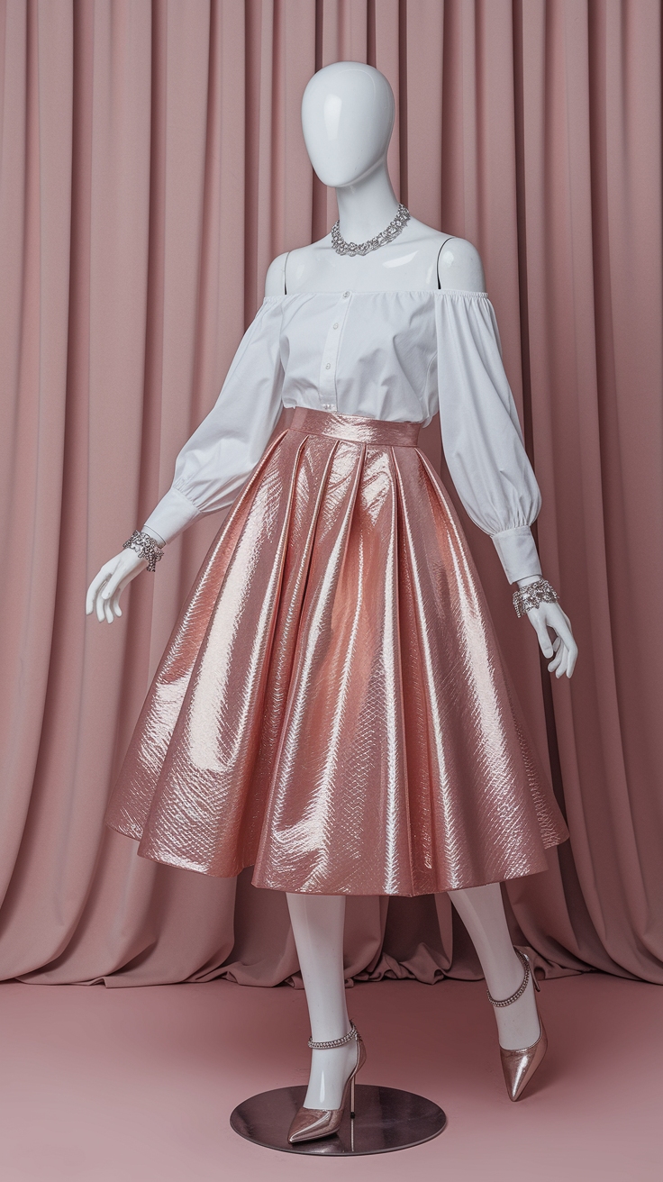 Crafting the Perfect White and Metallic Outfit outfit idea