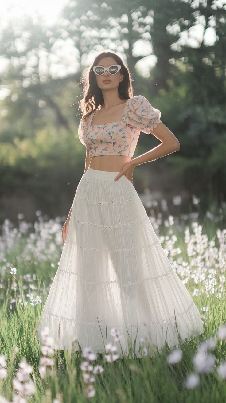 White Maxi Skirt Outfit Spring: A Timeless Classic outfit idea