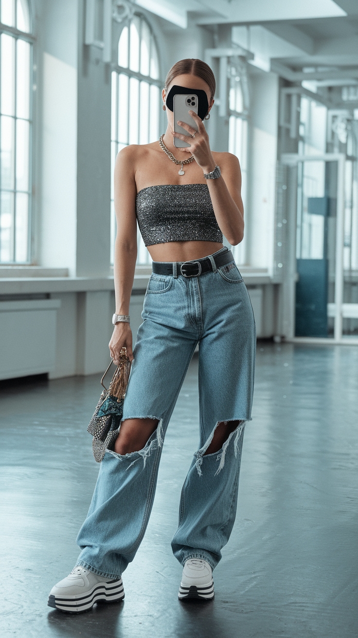 Y2K Baddie Aesthetic Outfits: Fierce Fashion Choices outfit idea