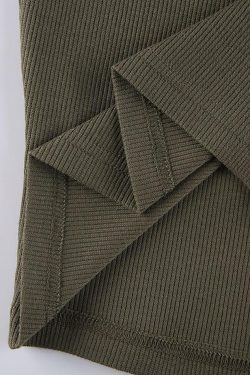 Style Core Aesthetics, New Style Trends - Abstract Print Rib Crop Tank Top