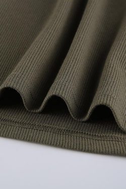 Style Core Aesthetics, New Style Trends - Abstract Print Rib Crop Tank Top