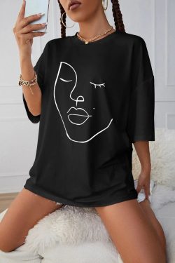 Style Core Aesthetics, New Style Trends - Abstract Woman Face Tee