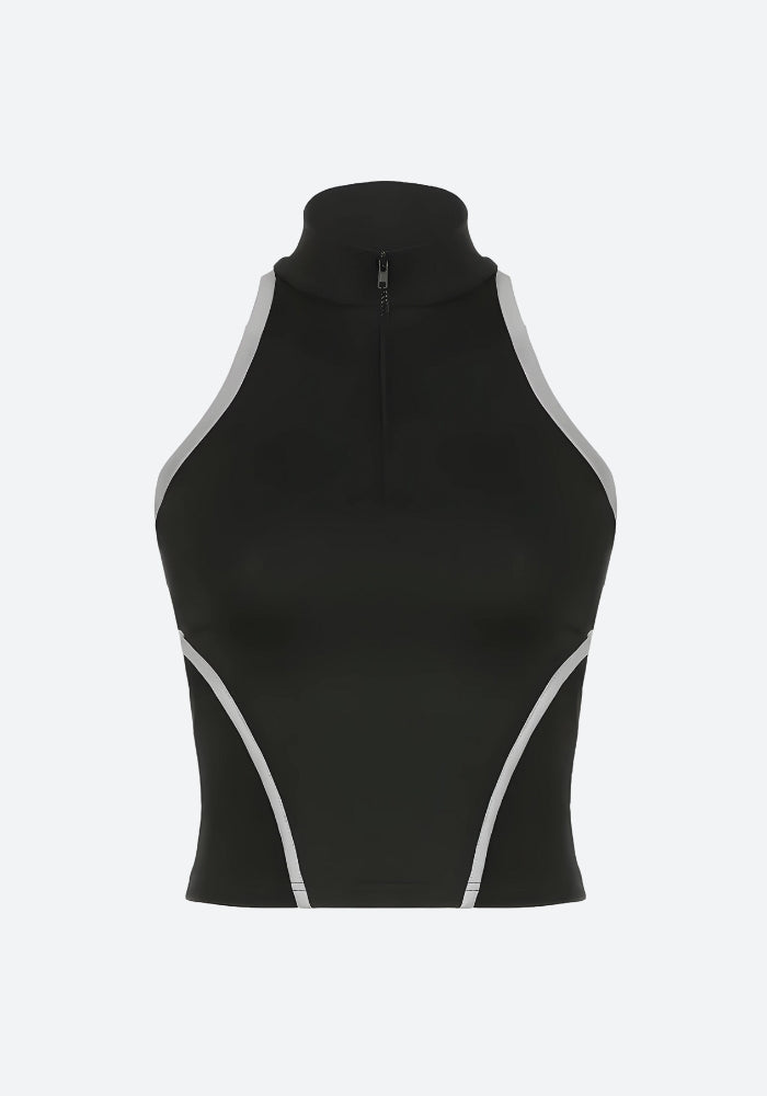Style Core Aesthetics, New Style Trends - Acubi Open Back Zip-Up Top Style Core Aesthetics, New Style Trends - Acubi Open Back Zip-Up Top