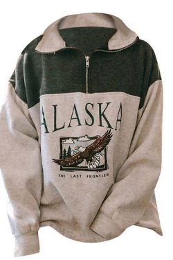 Style Core Aesthetics, New Style Trends - Alaska Zip Up Sweatshirt