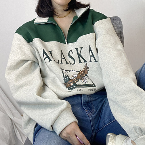 Style Core Aesthetics, New Style Trends - Alaska Zip Up Sweatshirt Style Core Aesthetics, New Style Trends - Alaska Zip Up Sweatshirt