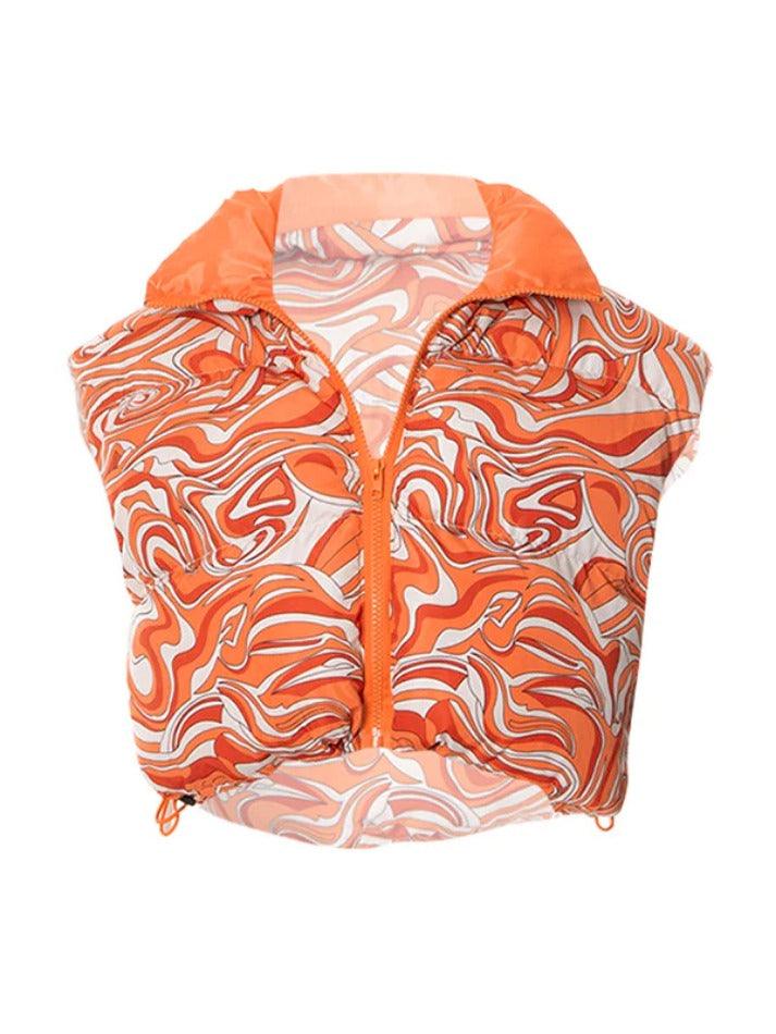 Style Core Aesthetics, New Style Trends - All Over Print Lapel Neck Sleeveless Jacket Style Core Aesthetics, New Style Trends - All Over Print Lapel Neck Sleeveless Jacket