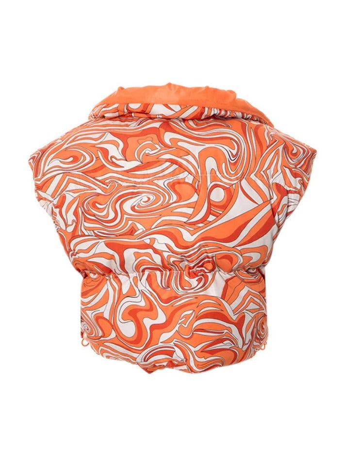 Style Core Aesthetics, New Style Trends - All Over Print Lapel Neck Sleeveless Jacket Style Core Aesthetics, New Style Trends - All Over Print Lapel Neck Sleeveless Jacket