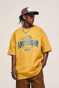 Style Core Aesthetics, New Style Trends - Amsterdam Suede Tee