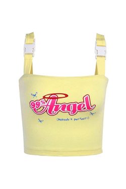 Style Core Aesthetics, New Style Trends - Angel Buckle Crop Top