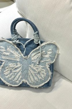 Style Core Aesthetics, New Style Trends - Ariella | Sac Papillon en Denim Y2K