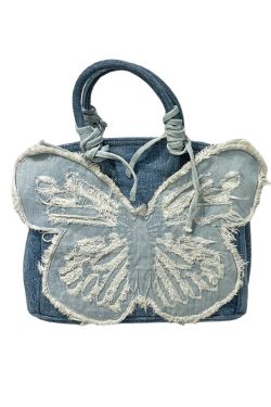 Style Core Aesthetics, New Style Trends - Ariella | Sac Papillon en Denim Y2K