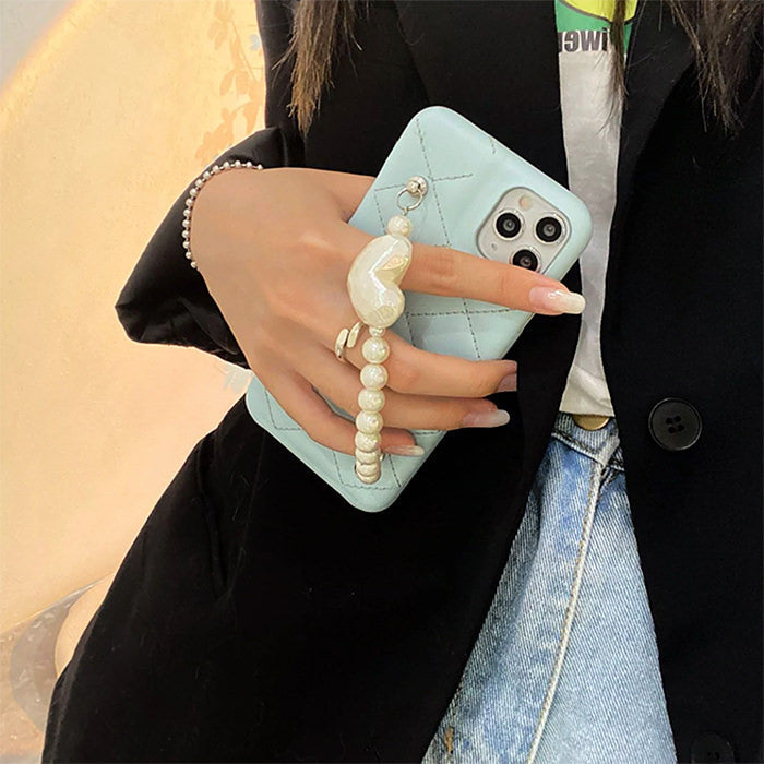 Style Core Aesthetics, New Style Trends - Baby Blue Pearl Chain iPhone Case Style Core Aesthetics, New Style Trends - Baby Blue Pearl Chain iPhone Case